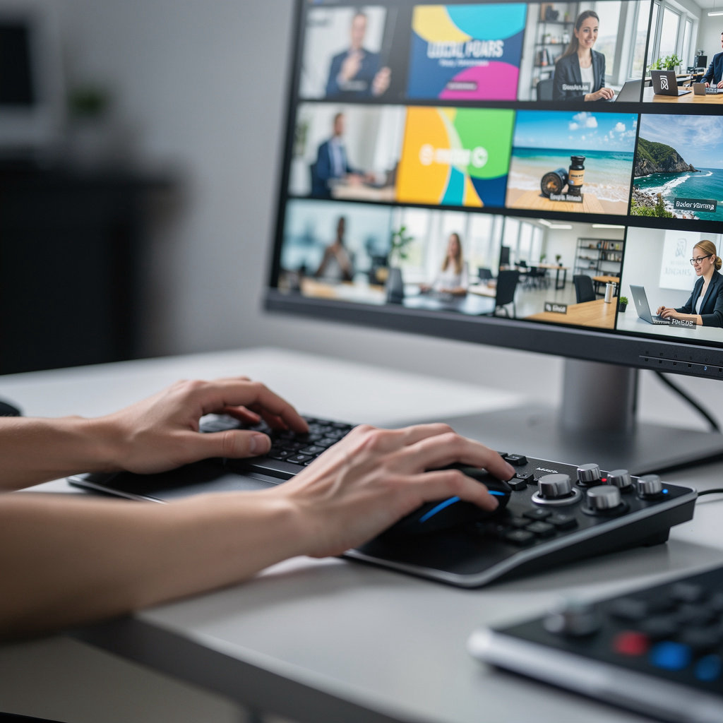 Pacific Video Productions professional video editing suite showcasing our Video Production Company expertise