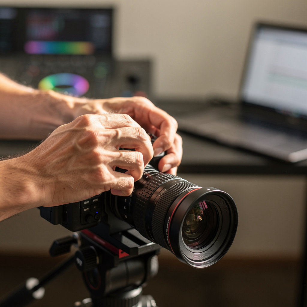 Pacific Video Productions team collaborating on a storyboard and code during our transparent video production and web development process